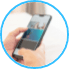 a person holding a mobile phone